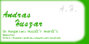 andras huszar business card